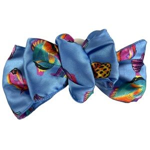 1980s Deadstock Tropical Fish Hair Bow Clip-On Aquatic Colorful Vintage Accent